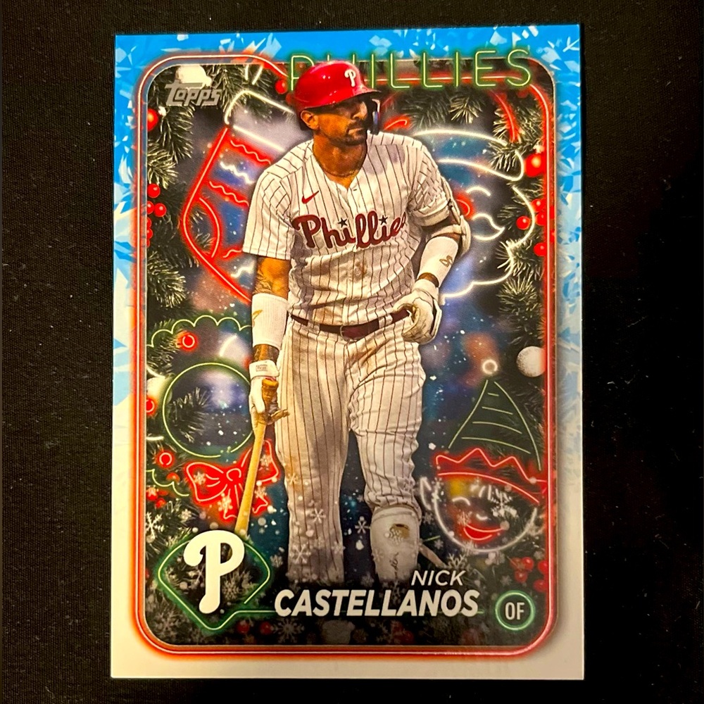 Nick Castellanos Phillies 2024 Topps #H195 Holiday Series Baseball Trading Card